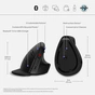 Мишка HP 920 Ergonomic Vertical Wireless/Bluetooth Black (6H1A4AA) - зменшене зображення 2