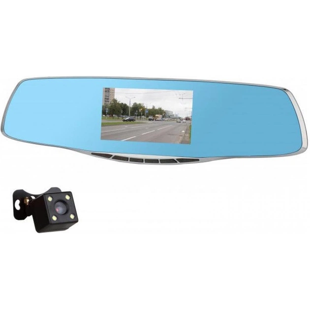 Відеореєстратор Discovery LEX111 MRR 4.3 Full HD TWO CAM (steel) (LEX111TCstl) - зображення 1