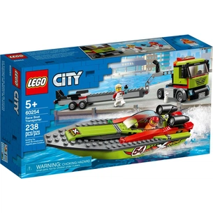 Конструктор LEGO City Great Vehicles Перевізник гоночного катера 238 деталей (60254) зображення 1