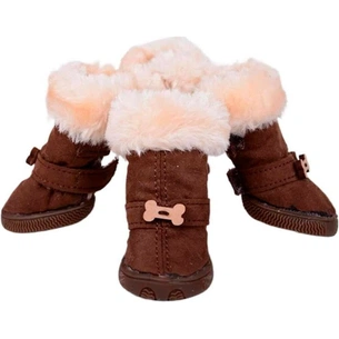 Черевики для собак Ruispet для малих порід, з утепленням 4 шт №1 коричневі (2700000032893) зображення 1