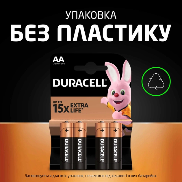 Батарейка Duracell AA лужні 4 шт. в упаковці (5000394052536 / 81551270) - picture 7