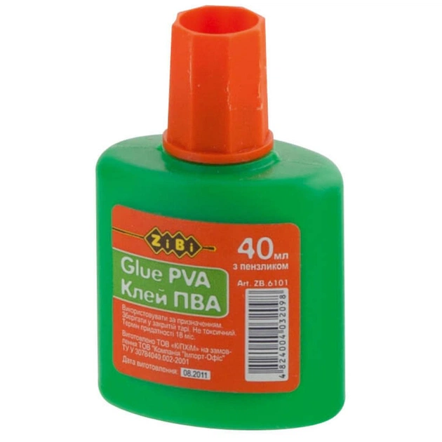 Клей ZiBi PVA 40 мл, with a brush (ZB.6101) - picture 1