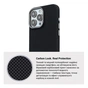 Чохол до мобільного телефона Armorstandart LikeCarbon2 MagCase Apple iPhone 15 Pro Kevlar Black (ARM88589) - зменшене зображення 7