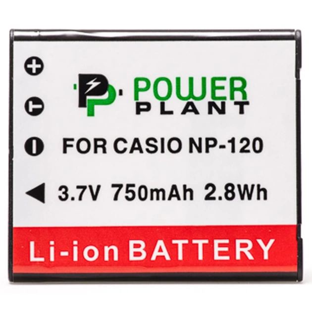 Акумулятор до фото/відео PowerPlant Casio NP-120 (DV00DV1312) - зображення 1