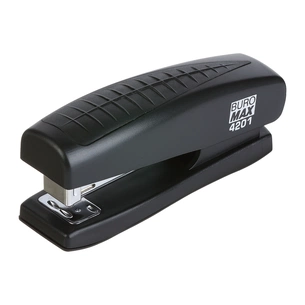 Степлер Buromax пластиковий, 20 аркушів, (скоби №24;26), 123 х 36 х 52 мм, чорний (BM.4201-01) зображення 1