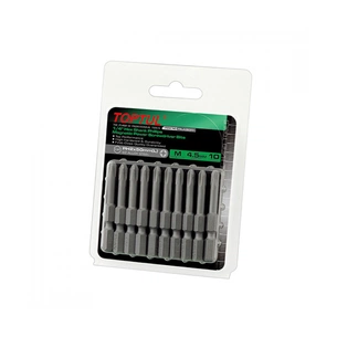 Набір біт Toptul для шуруповертів магнітних 10шт 1/4" 50мм PH2 (FSLA0802G) зображення 1
