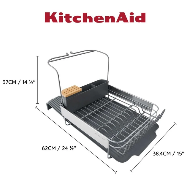 Сушарка для посуду KitchenAid Sinkware 61,5 x 38,5 x 37,5 см сірий (KEG896BXCGA) - picture 2