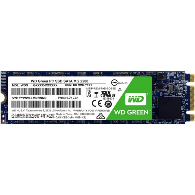 Накопичувач SSD M.2 2280 480GB WD (WDS480G2G0B) - изображение 1