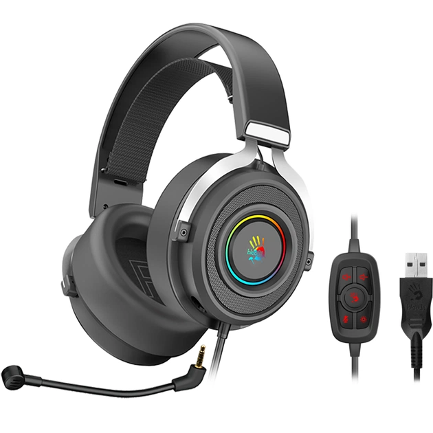 Навушники A4Tech Bloody G535 Black+Silver - изображение 1
