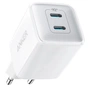 Зарядний пристрій Anker PowerPort 521 Nano Pro - 40W 2xUSB-C PIQ3.0 White (A2038G21) - зменшене зображення 1