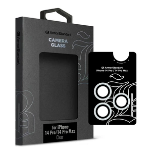 Скло захисне Armorstandart Camera glass Supreme Black Icon iPhone 14 Pro/14 Pro Max Clear (ARM76601) зображення 1