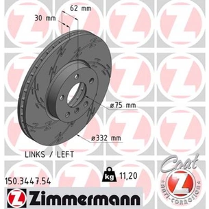 Гальмівний диск ZIMMERMANN 150.3447.54 зображення 1