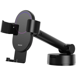 Універсальний автотримач Baseus 4.7-6.5" Gravity Simplism (на присоску) black (SUYL-JY01) изображение 1