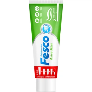 Зубна паста Fesco Extra Mint Свіжість м'яти 250 мл (4823098414094) зображення 1