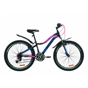Велосипед Discovery 26" KELLY AM Vbr рама-13,5" St 2020 чорно-малиновий з блакитним (OPS-DIS-26-248) зображення 1