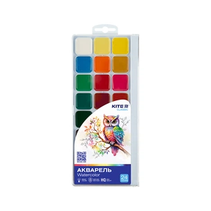 Акварельні фарби Kite Classic, 24 кольори (K-442) зображення 1