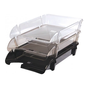 Лоток для паперів Economix горизонтальний Компакт пластик, димчастий (E80601) изображение 1