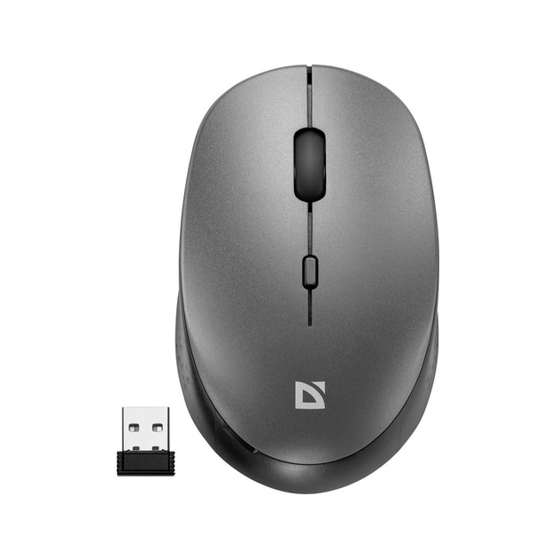 Мишка Defender Auris MB-027 Silent Wireless Grey (52029) - зображення 1