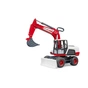 Спецтехніка Bruder колісний екскаватор біло-червоний (03411) - зменшене зображення 3