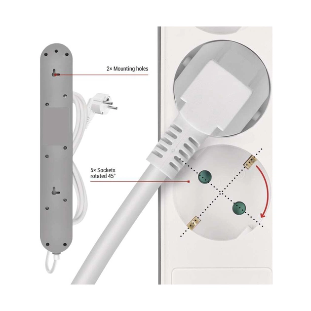 Мережевий подовжувач EMOS P1523FC - picture 12