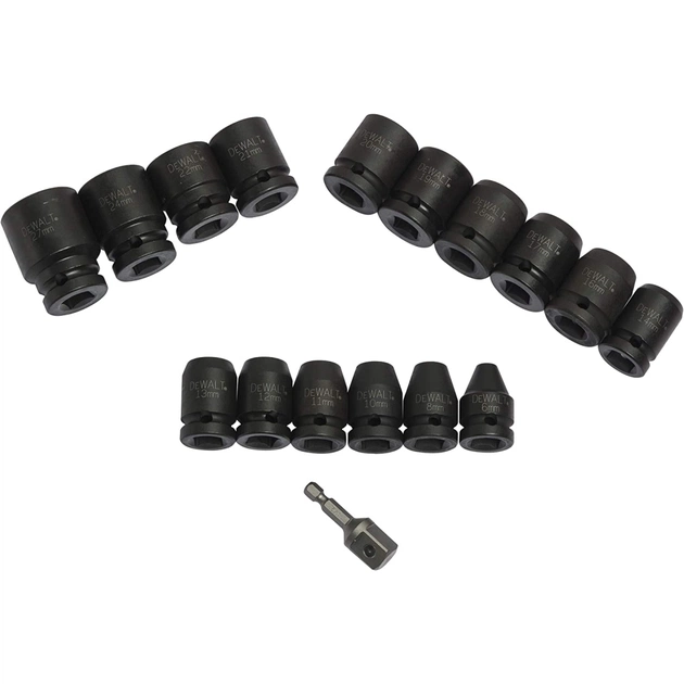 Набір торцевих головок DeWALT ударних торцевих 1/2" EXTREME IMPACT, 17 шт (DT7506) - picture 2