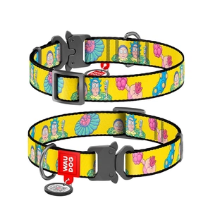 Нашийник для тварин WAUDOG Nylon з QR паспортом "Рік і Морті 1" металева пряжка-фастекс XXL (4535-0280) зображення 1