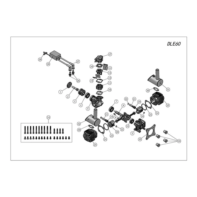 Двигун для дрона DLE 60 (DLE 60) - зображення 4