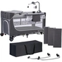 Дитячий манеж Kinderkraft кровать Leody с пеленатором Grey (5902533917952) - зменшене зображення 1
