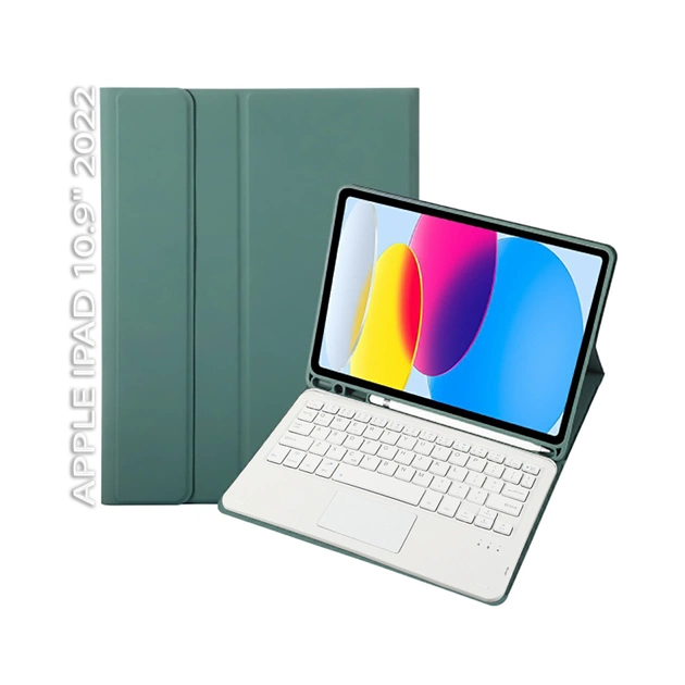 Чохол до планшета BeCover Keyboard+TouchPad Apple iPad 10.9" 2022 Dark Green (712377) - зображення 1