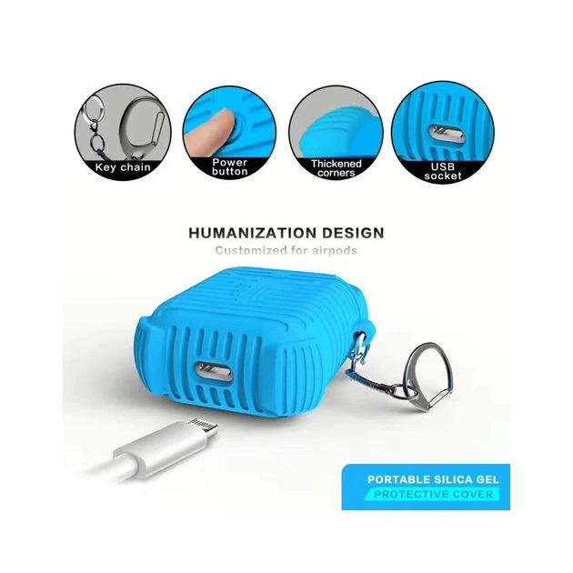 Чохол для навушників Protective i-Smile для Apple AirPods IPH1371 Blue (702351) - picture 4