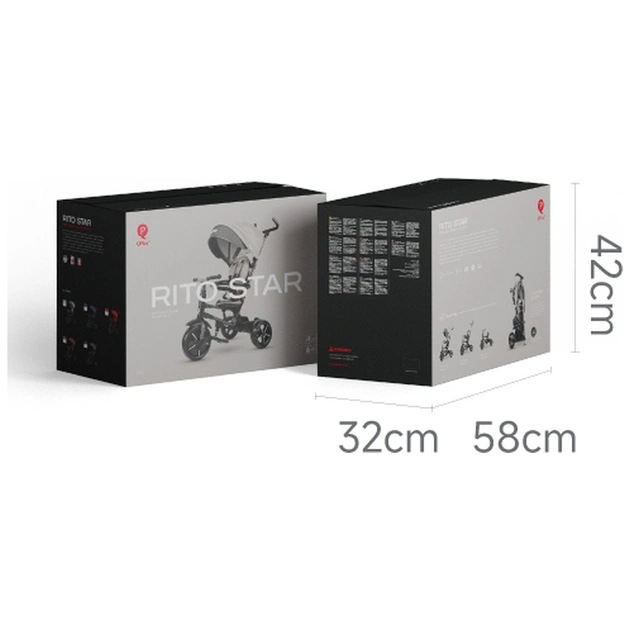 Детский велосипед QPlay Rito Star Grey складаний триколісний (S380-11RitoStarGrey) - изображение 11