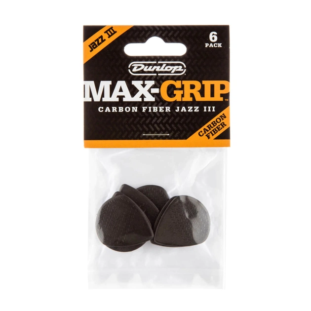 Медіатор Jim Dunlop Max-Grip Jazz III Carbon Fiber Pick 6 шт. (471P3C) - picture 3