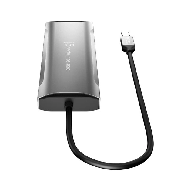 Порт-реплікатор J5create Dock-Station USB-C 10Gbps, 7-in-1 (хаб/HDMI/PD/картридер) (JCD393-N) - picture 4