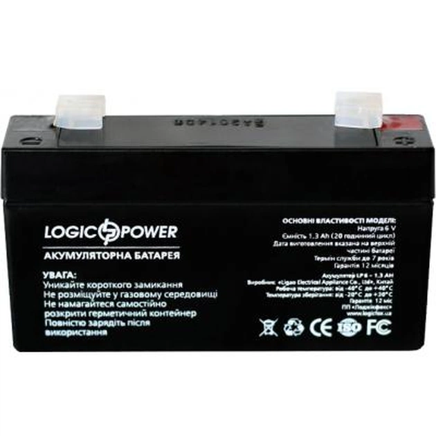 Батарея до ДБЖ LogicPower LPM 6В 1.3 Ач (4157) - picture 3