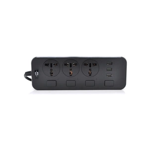 Мережевий фільтр живлення Voltronic TВ-Т14, 3роз, 3*USB Black (ТВ-Т14-Black) зображення 1