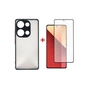 Чохол до мобільного телефона Dengos Kit for Xiaomi Redmi Note 13 Pro 4G case + glass (Black) (DG-KM-67) - зменшене зображення 1