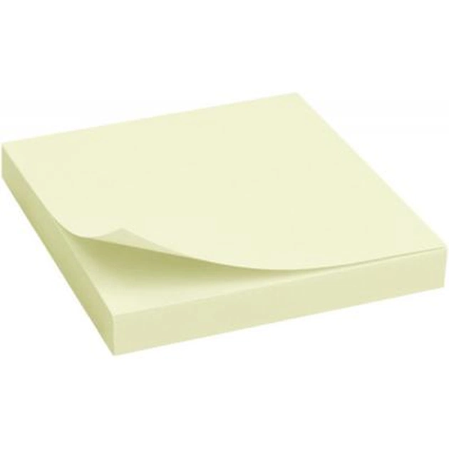Бумага для заметок Axent with adhesive layer 75x75мм, 100sheets., pastel yellow (2314-01-А) - изображение 1