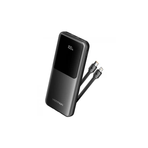 Батарея універсальна Vention 10000mAh 22.5W 3A PD, Built-in USB-C+Lightning Cables, Black (FHOB0) изображение 1