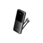 Батарея універсальна Vention 10000mAh 22.5W 3A PD, Built-in USB-C+Lightning Cables, Black (FHOB0) - зменшене зображення 1
