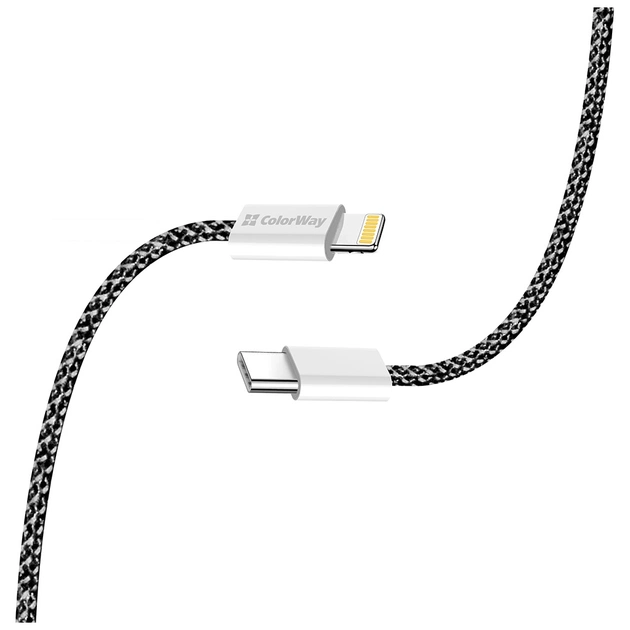 Дата кабель USB-C to Lightning 1.0m 27W black ColorWay (CW-CBPDCL061-BK) - picture 6