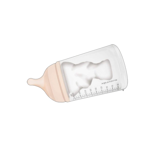 Набір для годування новонароджених Suavinex Zero. Zero Beige (пляшка 180 мл + пустушка) (308426) - picture 4