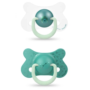 Пустушка Suavinex Зелений ведмедик 4-18 міс 2 шт. нічна (307008) зображення 1