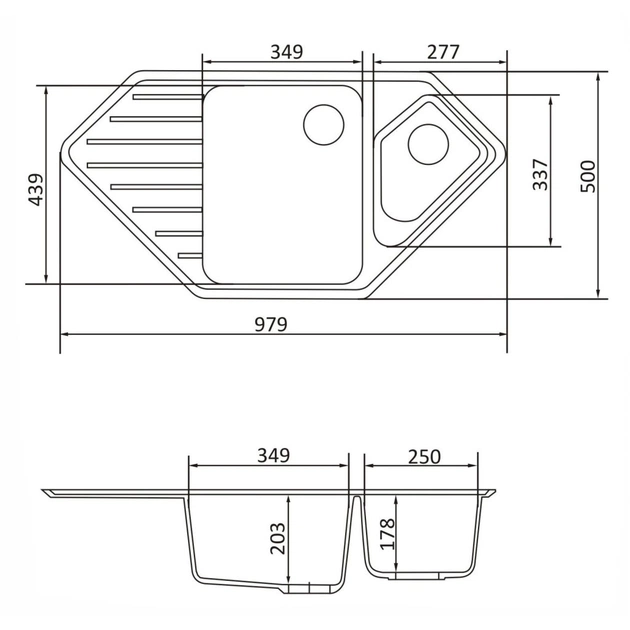 Мойка кухонная GRANADO IBIZA avena (gr1802) - изображение 10
