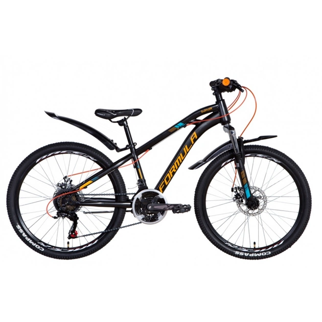 Велосипед Formula 24" DAKAR AM DD рама-13" 2021 Black/Orange (OPS-FR-24-261) - изображение 1