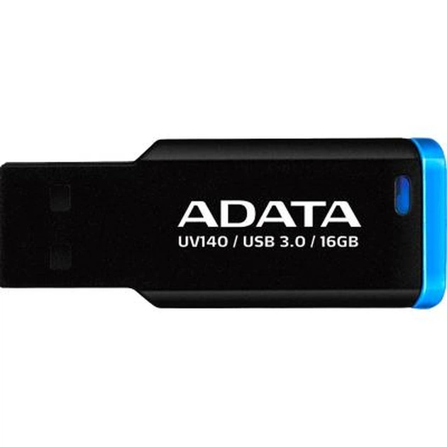 USB флеш накопичувач ADATA 16GB UV140 Black+Blue USB 3.0 (AUV140-16G-RBE) - изображение 1