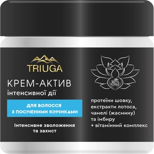 Крем для волосся Triuga Ayurveda Professional Home Care Зволоження та захист Для волосся з посіченими кінчиками 300 мл (4820164640784) изображение 1