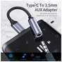 Переходник USB-C M to 3.5mm F 0.12m gray Essager (EZJE01-0G) - уменьшенное изображение 3