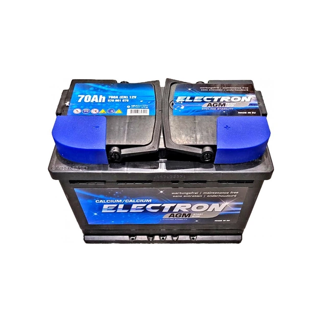 Акумулятор автомобільний ELECTRON AGM AGM 70Ah Ев (-/+) (760EN) (570901076) - зображення 1