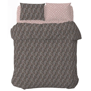 Постільна білизна Home Line Цвітіння трав/горох графіт/фрезовий, бязь, полуторний (176876) зображення 1