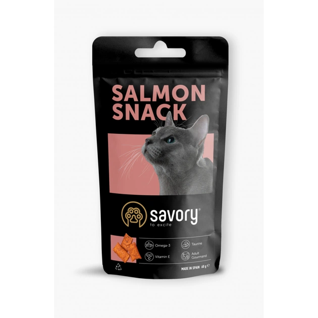 Ласощі для котів Savory Snack Salmon 60 г (подушечки з лососем) (4820232631454) - picture 1
